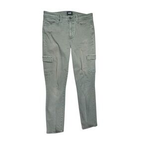 PAIGE Womens Slim Fit Cargo Pants 30 Olive Green Stretch Utility Streetwear A427